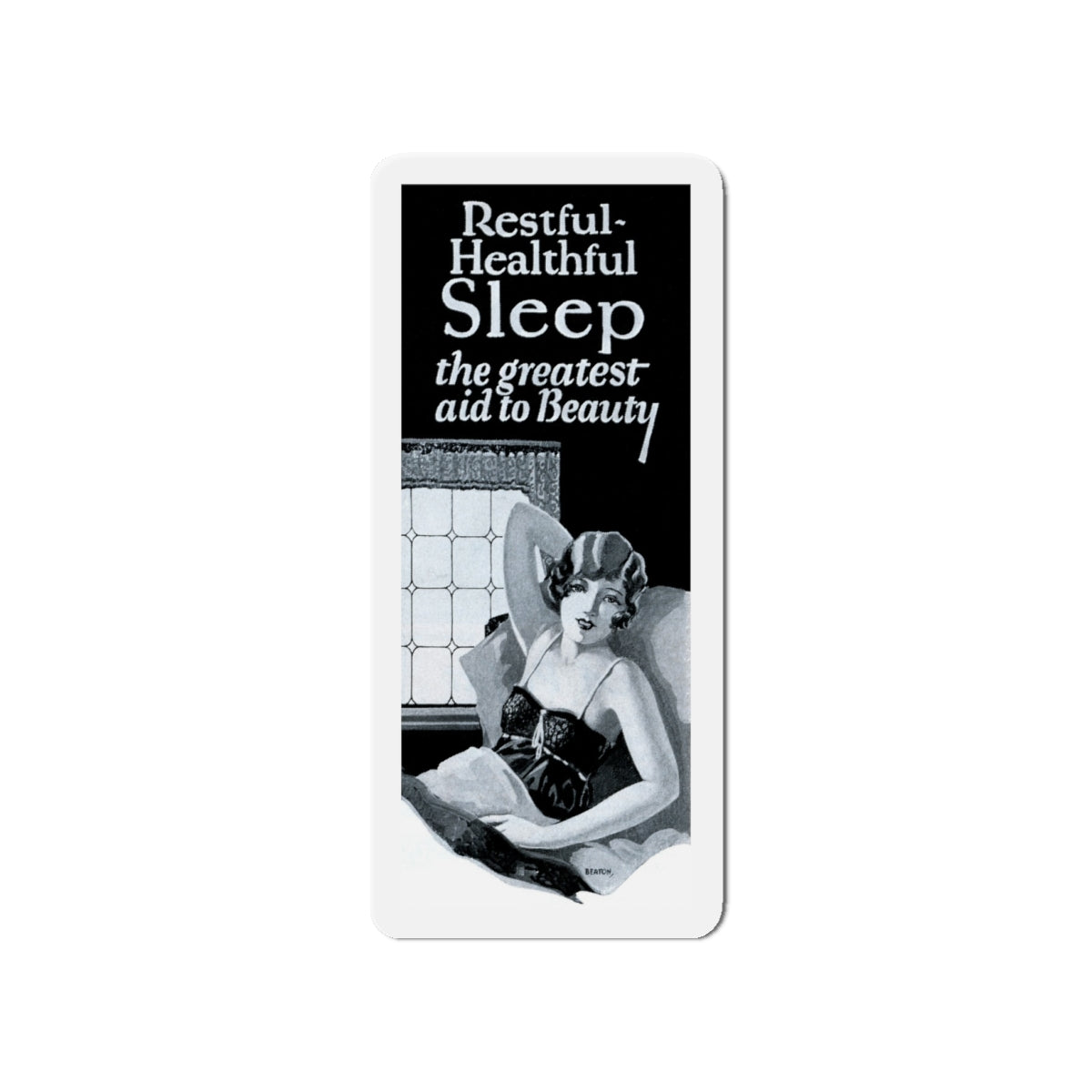 Restful Healthful Sleep, 1927 (Magazine Illustration) Refrigerator Magnet-4 Inch-The Sticker Space