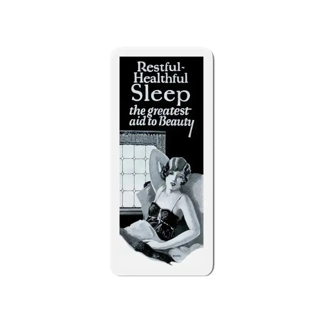 Restful Healthful Sleep, 1927 (Magazine Illustration) Refrigerator Magnet 5 Inch Die-Cut - The Sticker Space