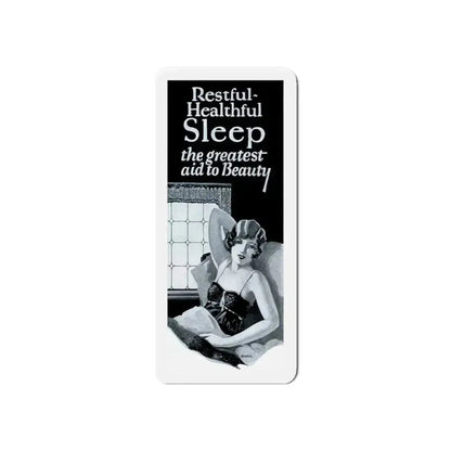 Restful Healthful Sleep, 1927 (Magazine Illustration) Refrigerator Magnet 6 Inch Die-Cut - The Sticker Space
