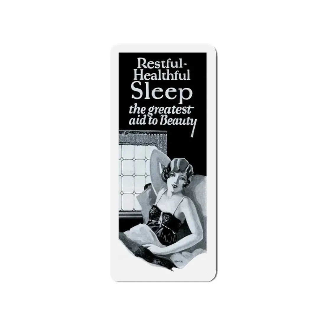 Restful Healthful Sleep, 1927 (Magazine Illustration) Refrigerator Magnet - The Sticker Space