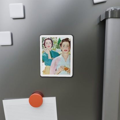 Restive Wife, Ladies' Home Journal, September 1955 (Magazine Illustration) Refrigerator Magnet-The Sticker Space