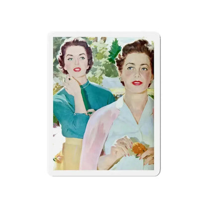 Restive Wife, Ladies' Home Journal, September 1955 (Magazine Illustration) Refrigerator Magnet 6 Inch Die-Cut - The Sticker Space