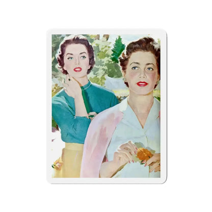 Restive Wife, Ladies' Home Journal, September 1955 (Magazine Illustration) Refrigerator Magnet - The Sticker Space