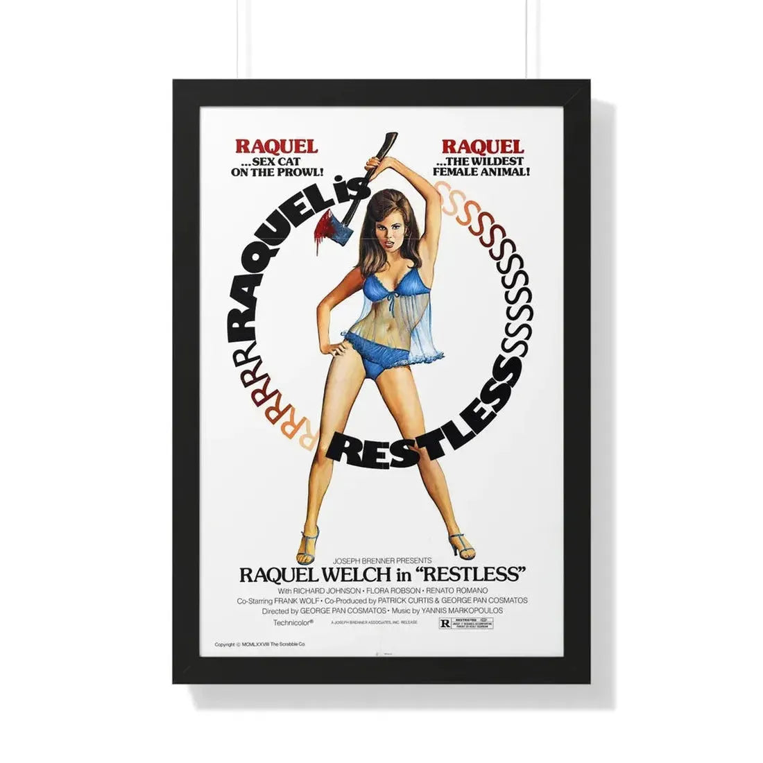 RESTLESS (THE BELOVED) 1971 - Framed Movie Poster - The Sticker Space