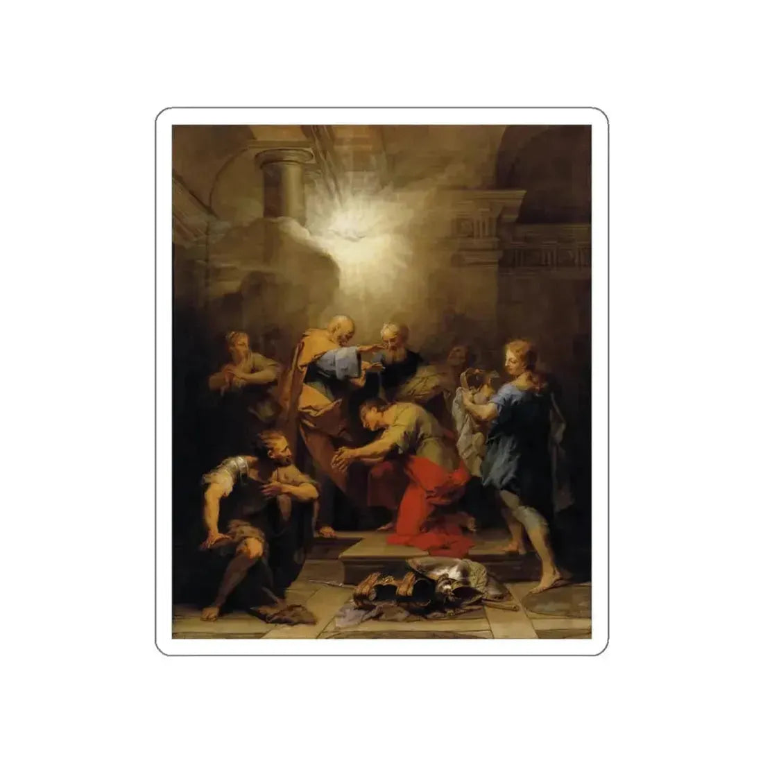 RESTOUT, Jean II - Ananias Restoring the Sight of St Paul (Artwork) STICKER Vinyl Die-Cut Decal White Die-Cut 3 Inch - The Sticker Space
