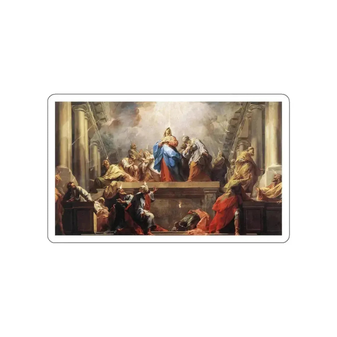 RESTOUT, Jean II - Pentecost (Artwork) STICKER Vinyl Die-Cut Decal White Die-Cut 4 Inch - The Sticker Space