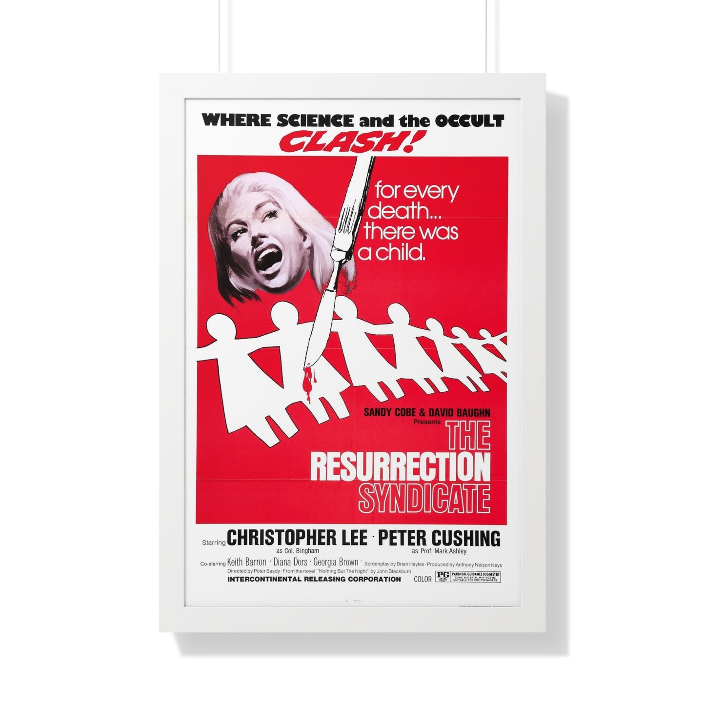 RESURRECTION SYNDICATE (NOTHING BUT THE NIGHT) 1973 - Framed Movie Poster-20" x 30"-The Sticker Space