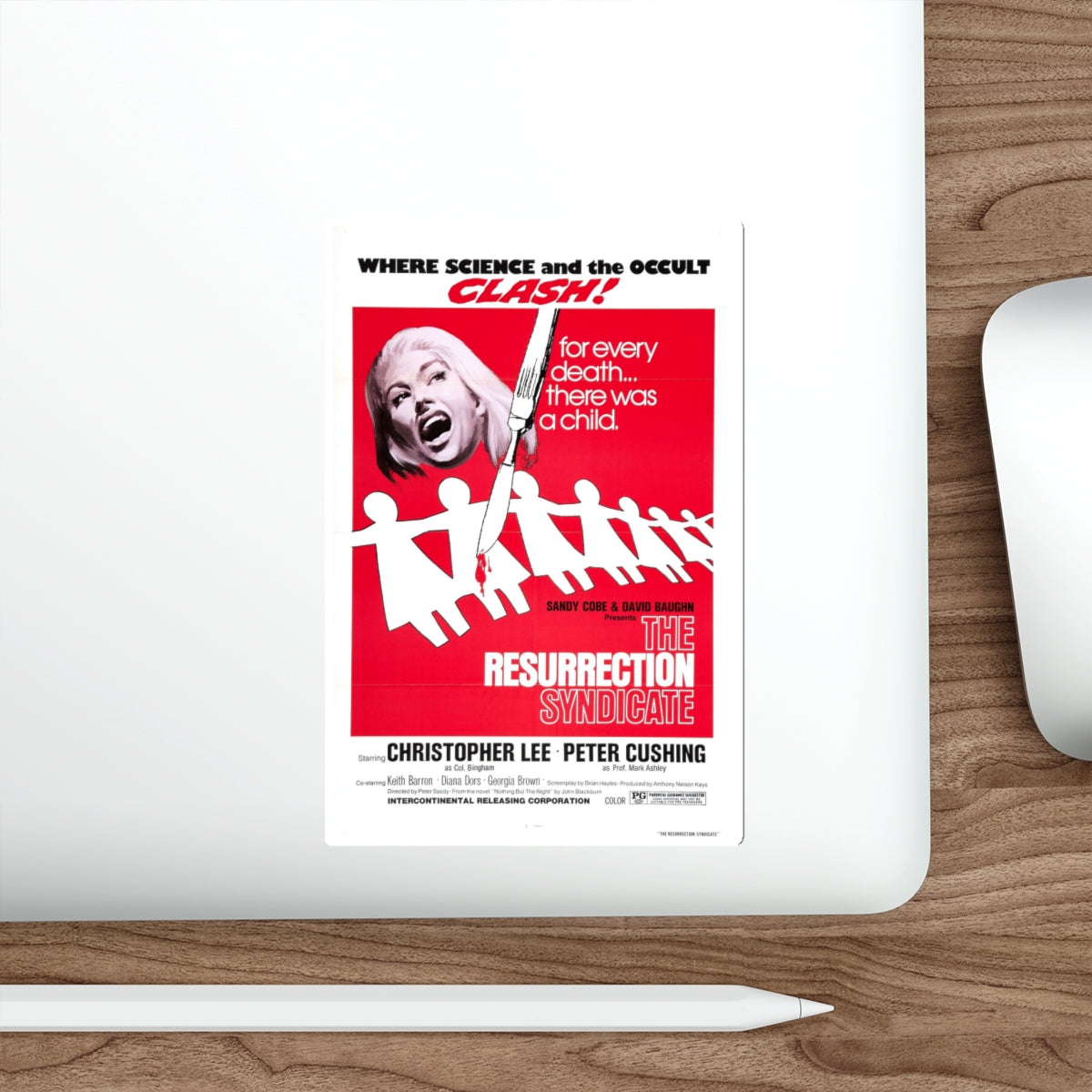 RESURRECTION SYNDICATE (NOTHING BUT THE NIGHT) 1973 Movie Poster STICKER Vinyl Die-Cut Decal-The Sticker Space