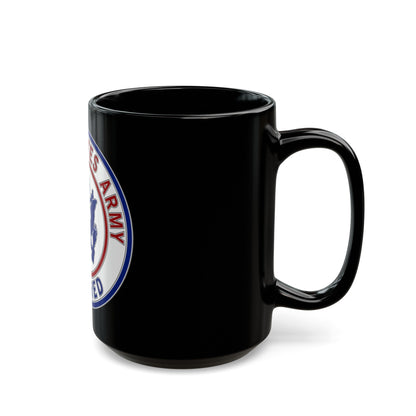 Retired Service Identification Badge 2 (U.S. Army) Black Coffee Mug-The Sticker Space