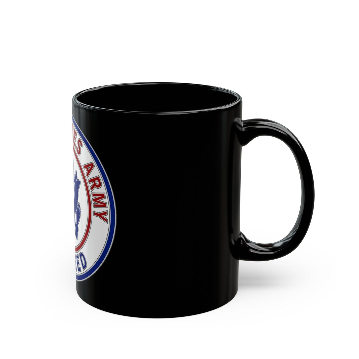 Retired Service Identification Badge 2 (U.S. Army) Black Coffee Mug-The Sticker Space