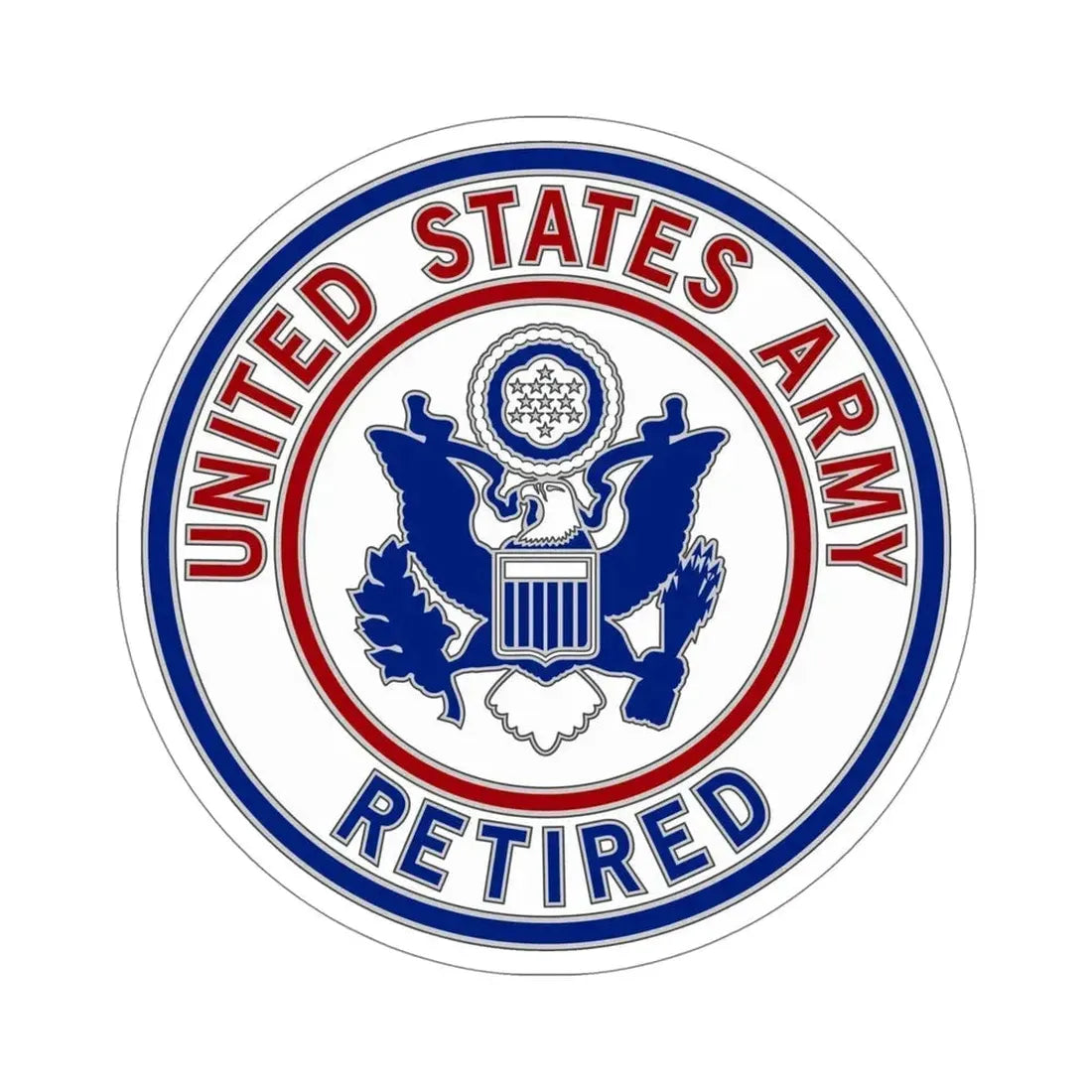Retired Service Identification Badge 2 (U.S. Army) STICKER Vinyl Die-Cut Decal 5 Inch - The Sticker Space