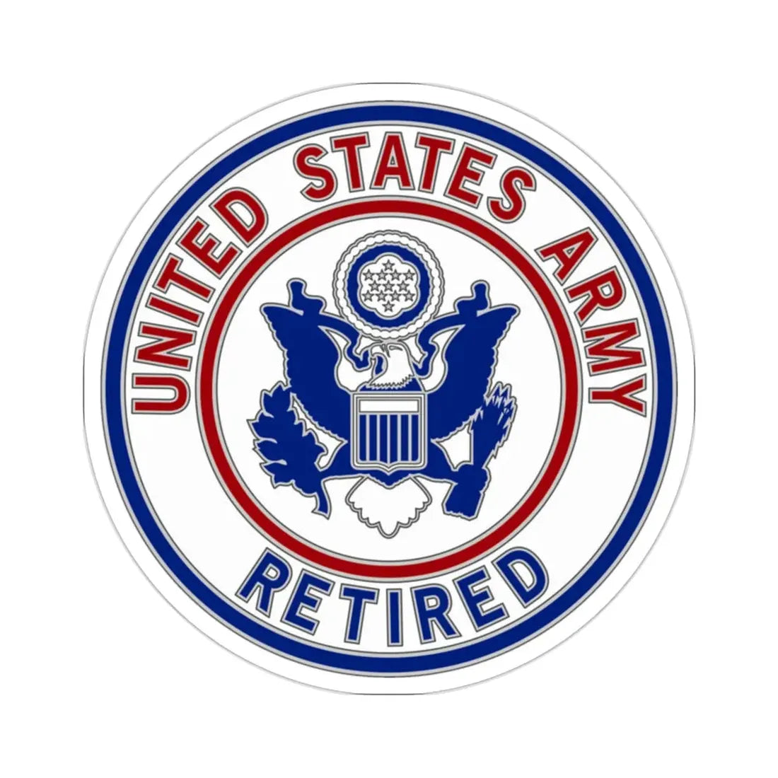Retired Service Identification Badge 2 (U.S. Army) STICKER Vinyl Die-Cut Decal - The Sticker Space