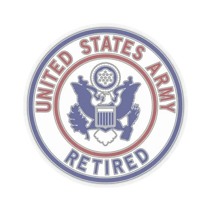 Retired Service Identification Badge 2 (U.S. Army) STICKER Vinyl Kiss-Cut Decal 2 Inch Transparent - The Sticker Space