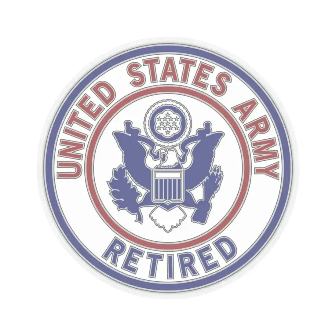 Retired Service Identification Badge 2 (U.S. Army) STICKER Vinyl Kiss-Cut Decal 3 Inch Transparent - The Sticker Space