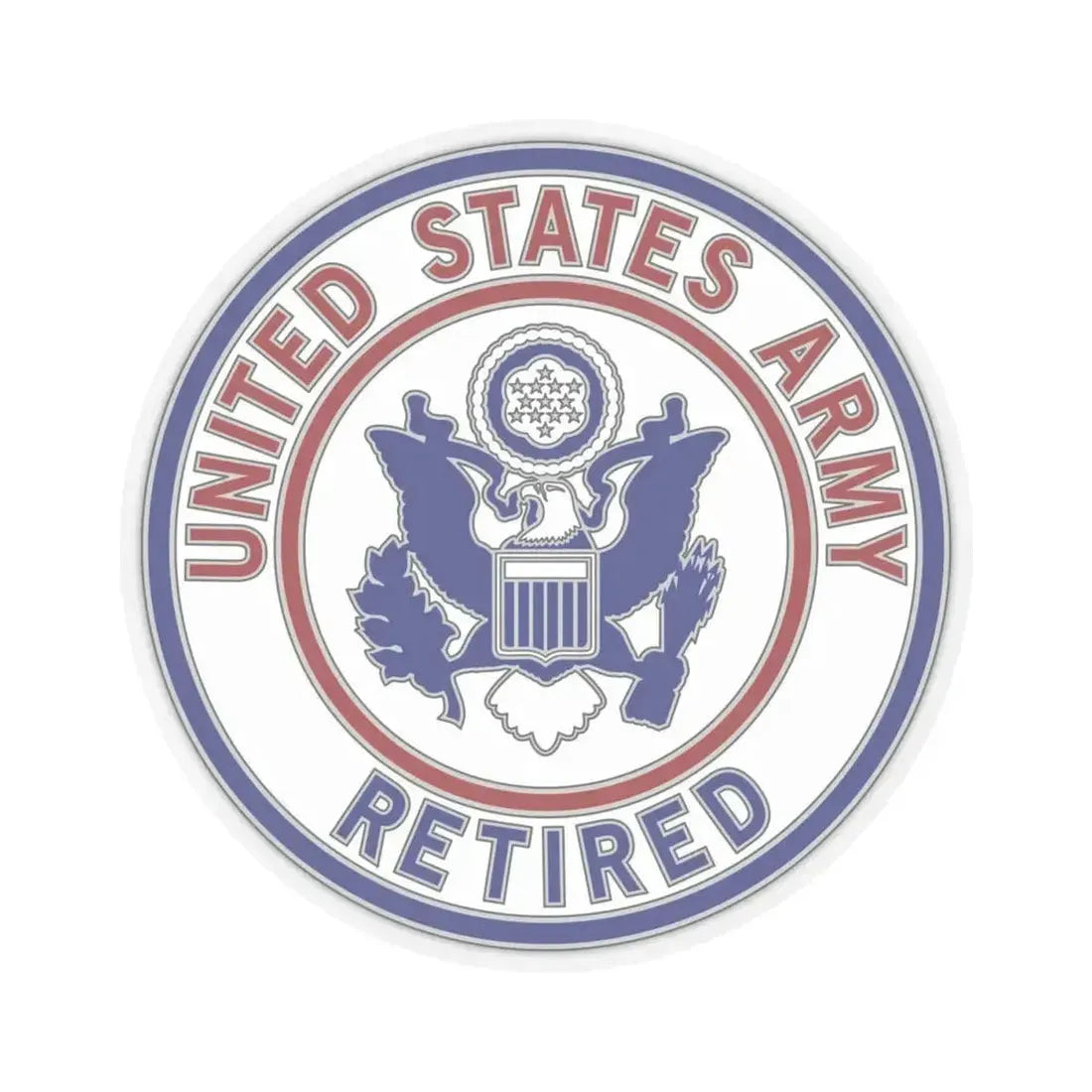 Retired Service Identification Badge 2 (U.S. Army) STICKER Vinyl Kiss-Cut Decal 4 Inch Transparent - The Sticker Space