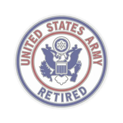 Retired Service Identification Badge 2 (U.S. Army) STICKER Vinyl Kiss-Cut Decal 4 Inch Transparent - The Sticker Space