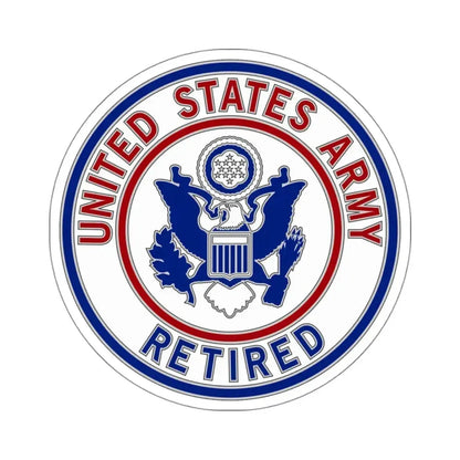 Retired Service Identification Badge 2 (U.S. Army) STICKER Vinyl Kiss-Cut Decal 4 Inch White - The Sticker Space