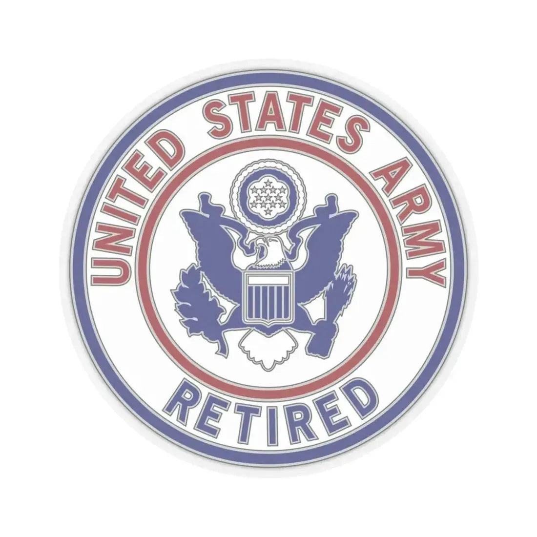 Retired Service Identification Badge 2 (U.S. Army) STICKER Vinyl Kiss-Cut Decal 6 Inch Transparent - The Sticker Space