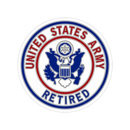 Retired Service Identification Badge 2 (U.S. Army) Transparent STICKER Die-Cut Vinyl Decal 5 Inch - The Sticker Space