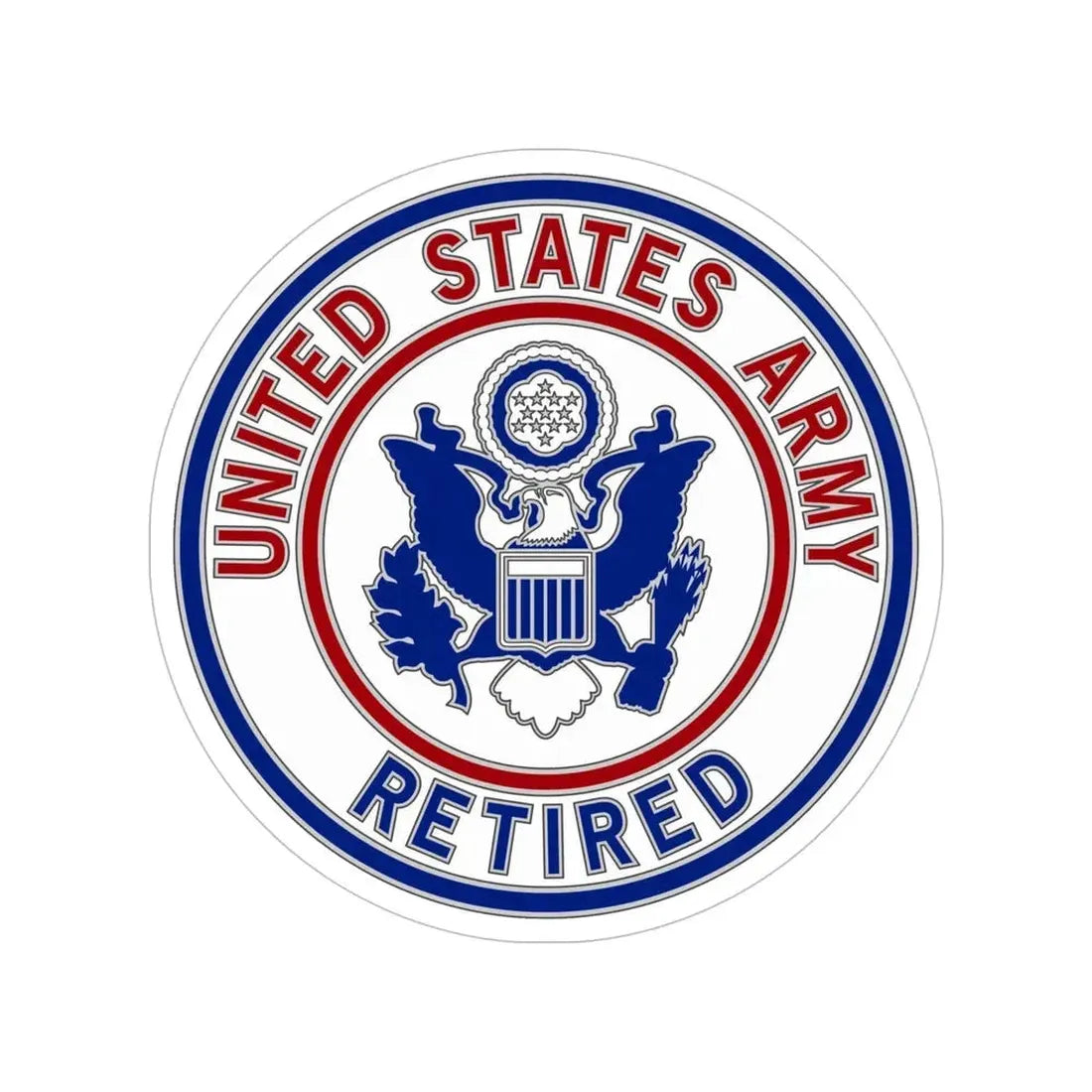 Retired Service Identification Badge 2 (U.S. Army) Transparent STICKER Die-Cut Vinyl Decal 6 Inch - The Sticker Space