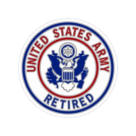 Retired Service Identification Badge 2 (U.S. Army) Transparent STICKER Die-Cut Vinyl Decal 6 Inch - The Sticker Space