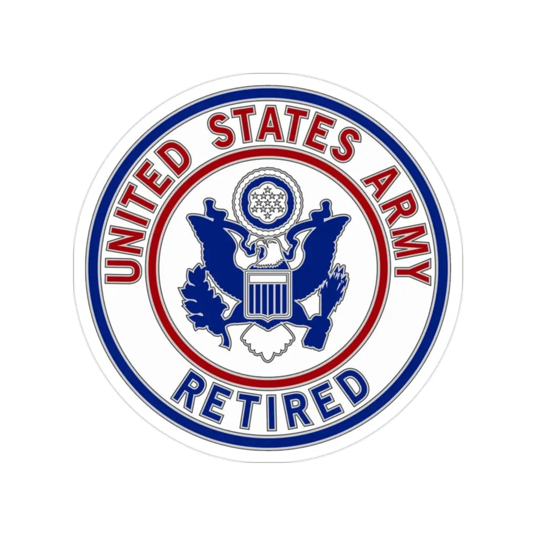 Retired Service Identification Badge 2 (U.S. Army) Transparent STICKER Die-Cut Vinyl Decal - The Sticker Space