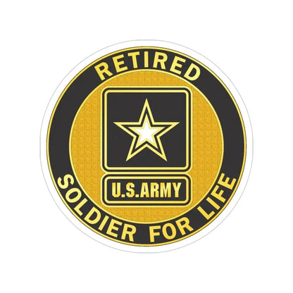 Retired Service Identification Badge (U.S. Army) Transparent STICKER Die-Cut Vinyl Decal 4 Inch - The Sticker Space