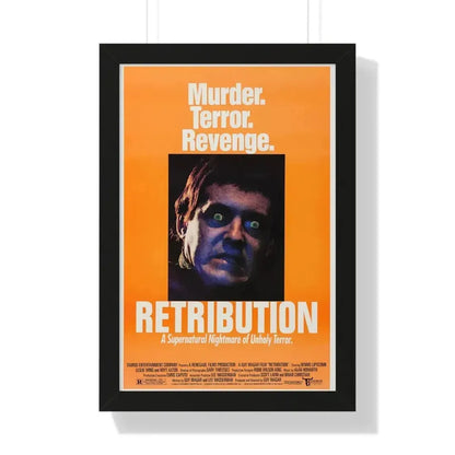 RETRIBUTION (2) 1987 - Framed Movie Poster 16″ x 24″ Black - The Sticker Space