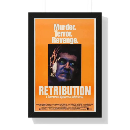 RETRIBUTION (2) 1987 - Framed Movie Poster 16″ x 24″ Black - The Sticker Space