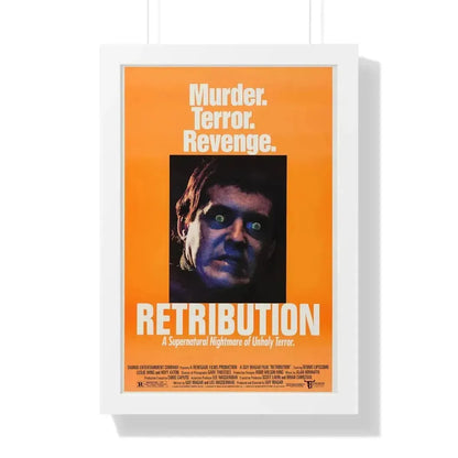 RETRIBUTION (2) 1987 - Framed Movie Poster 16″ x 24″ White - The Sticker Space