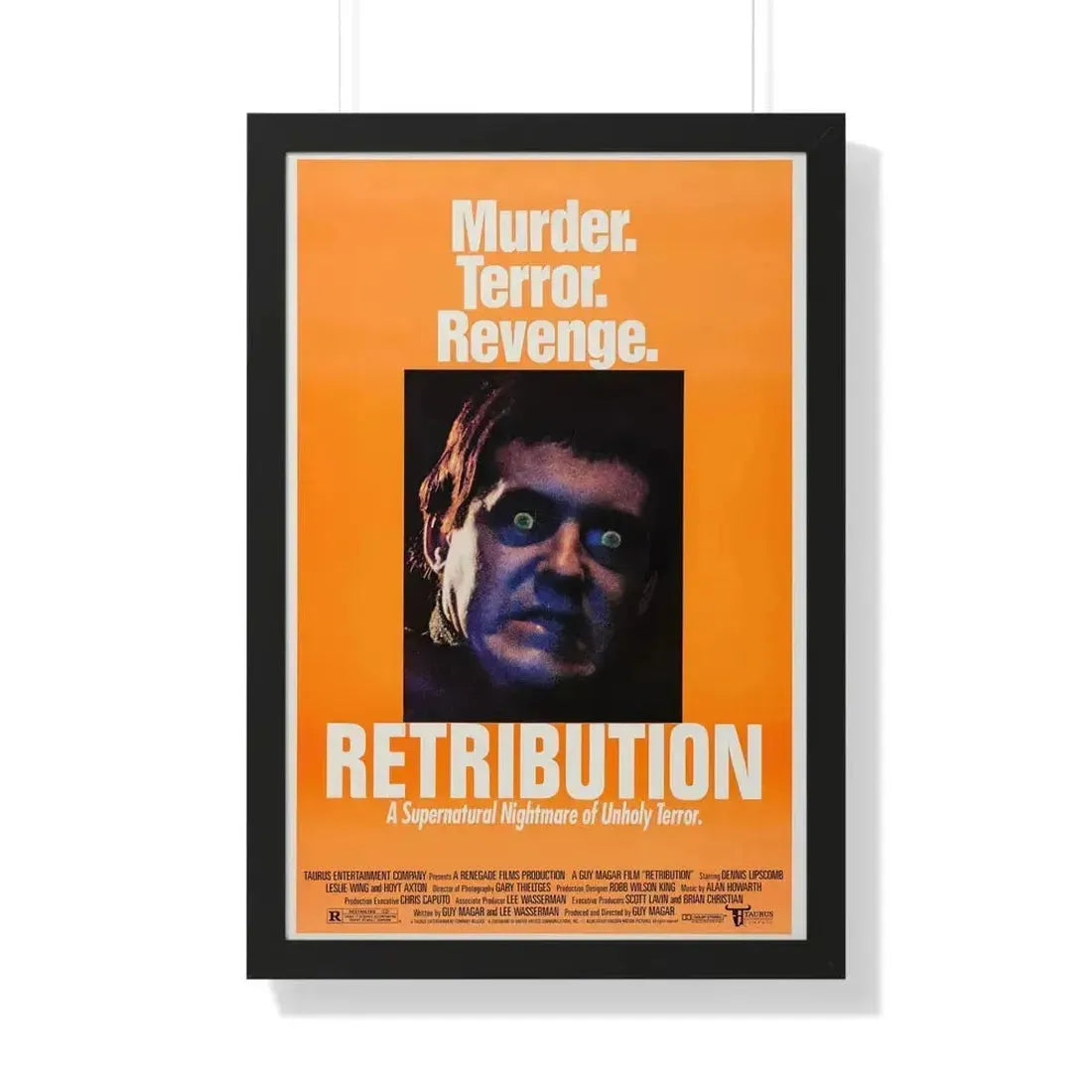 RETRIBUTION (2) 1987 - Framed Movie Poster 20" x 30" Black - The Sticker Space