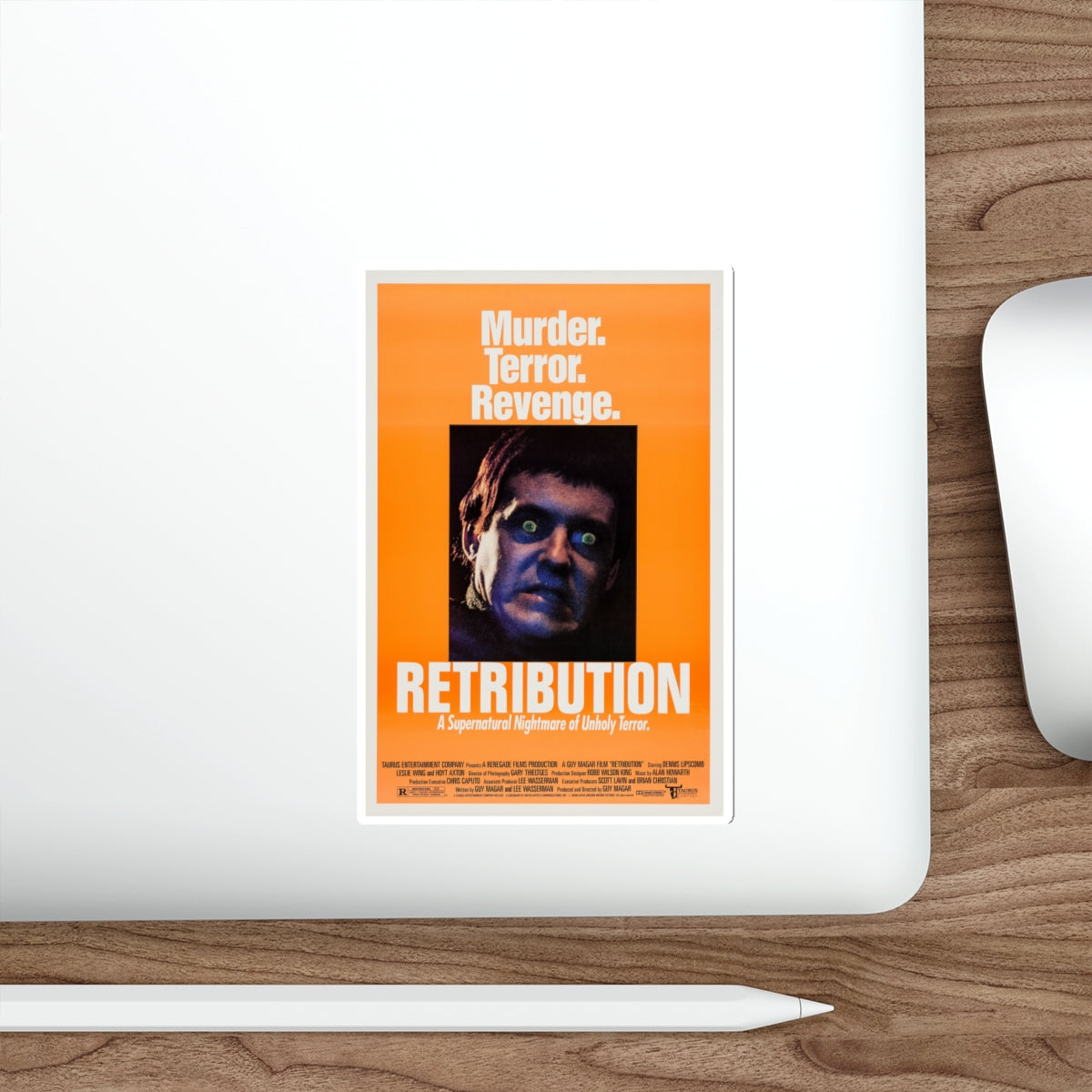 RETRIBUTION (2) 1987 Movie Poster STICKER Vinyl Die-Cut Decal-The Sticker Space