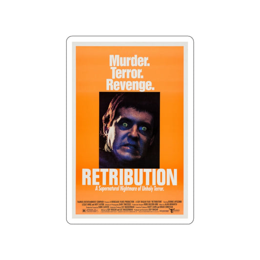 RETRIBUTION (2) 1987 Movie Poster STICKER Vinyl Die-Cut Decal-White-The Sticker Space