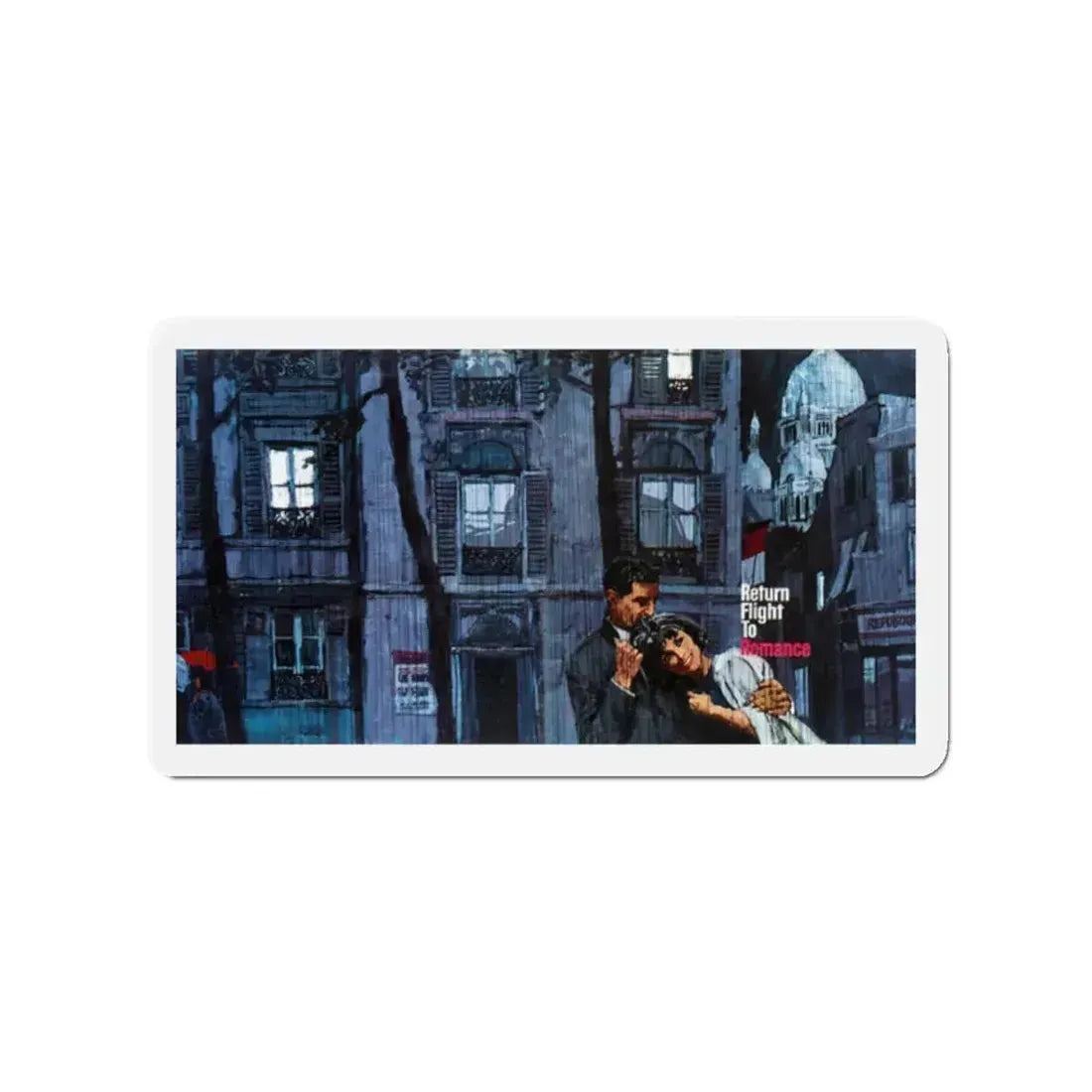 Return Flight To Romance by Margerie Scott (Magazine Illustration) Refrigerator Magnet 2 Inch Die-Cut - The Sticker Space