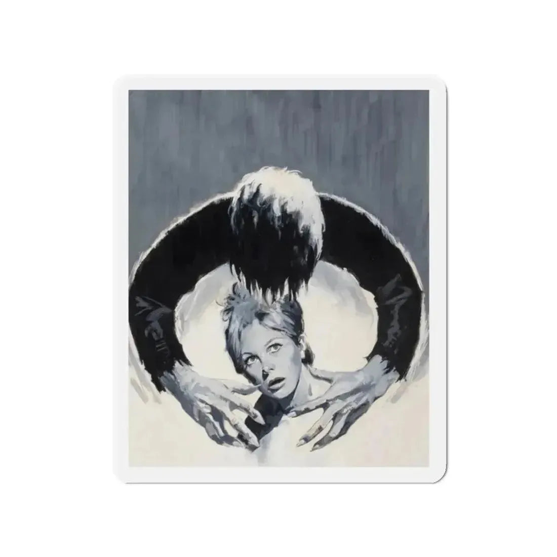 Return of Dracula, movie advertisement, 1971 (Magazine Illustration) Refrigerator Magnet 2 Inch Die-Cut - The Sticker Space