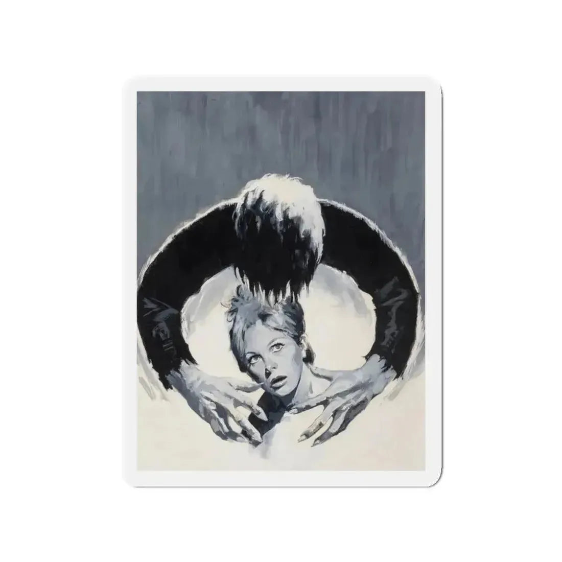 Return of Dracula, movie advertisement, 1971 (Magazine Illustration) Refrigerator Magnet 3 Inch Die-Cut - The Sticker Space