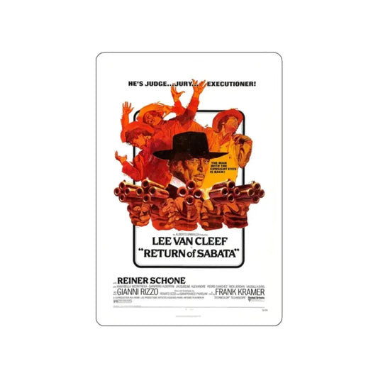 RETURN OF SABATA 1971 Movie Poster STICKER Vinyl Die-Cut Decal 2 Inch - The Sticker Space