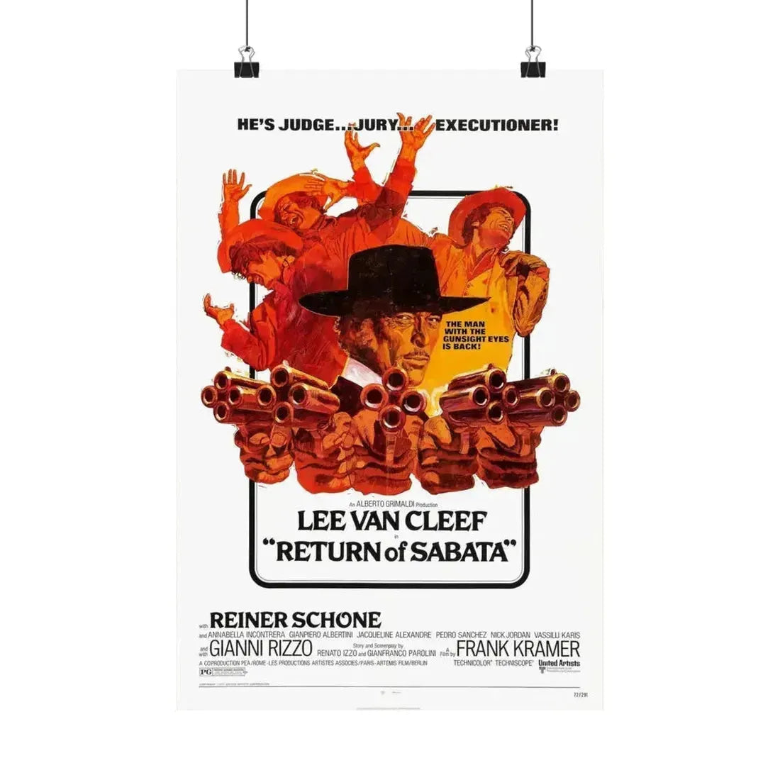 RETURN OF SABATA 1971 - Paper Movie Poster 12″ x 18″ Matte - The Sticker Space