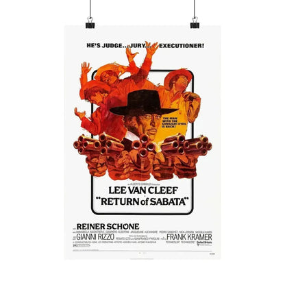 RETURN OF SABATA 1971 - Paper Movie Poster 12″ x 18″ Matte - The Sticker Space