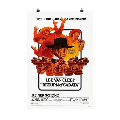 RETURN OF SABATA 1971 - Paper Movie Poster 16″ x 24″ Matte - The Sticker Space
