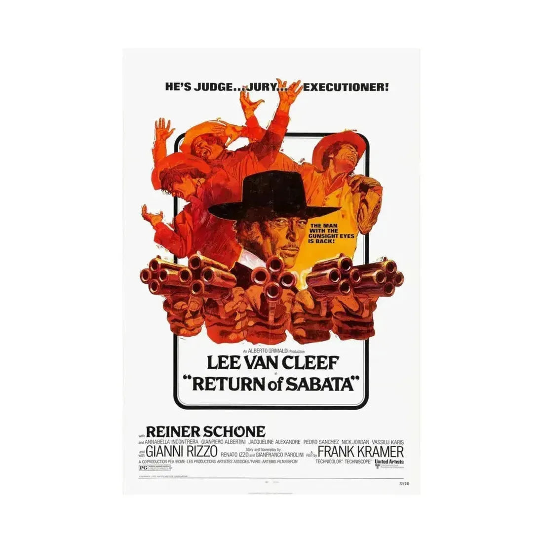 RETURN OF SABATA 1971 - Paper Movie Poster - The Sticker Space