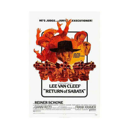 RETURN OF SABATA 1971 - Paper Movie Poster - The Sticker Space