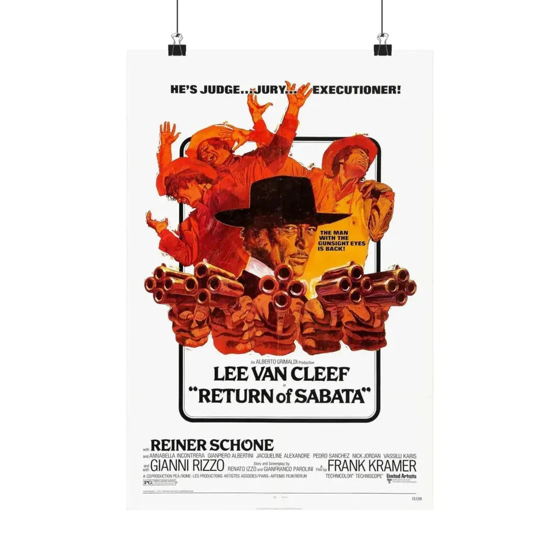 RETURN OF SABATA 1971 - Paper Movie Poster - The Sticker Space