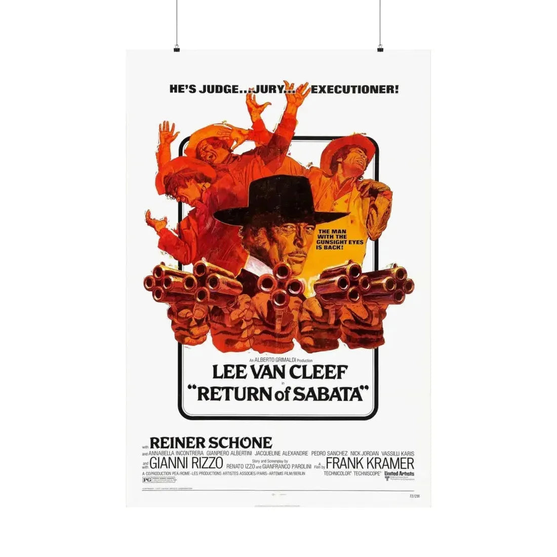 RETURN OF SABATA 1971 - Paper Movie Poster - The Sticker Space