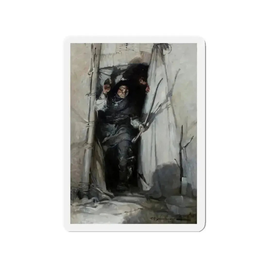 Return of the Ancient Otter, 1918 (Magazine Illustration) Refrigerator Magnet 2 Inch Die-Cut - The Sticker Space