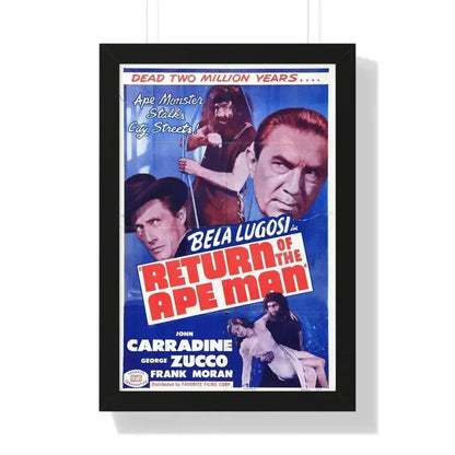 RETURN OF THE APE MAN (2) 1944 - Framed Movie Poster 16″ x 24″ Black - The Sticker Space