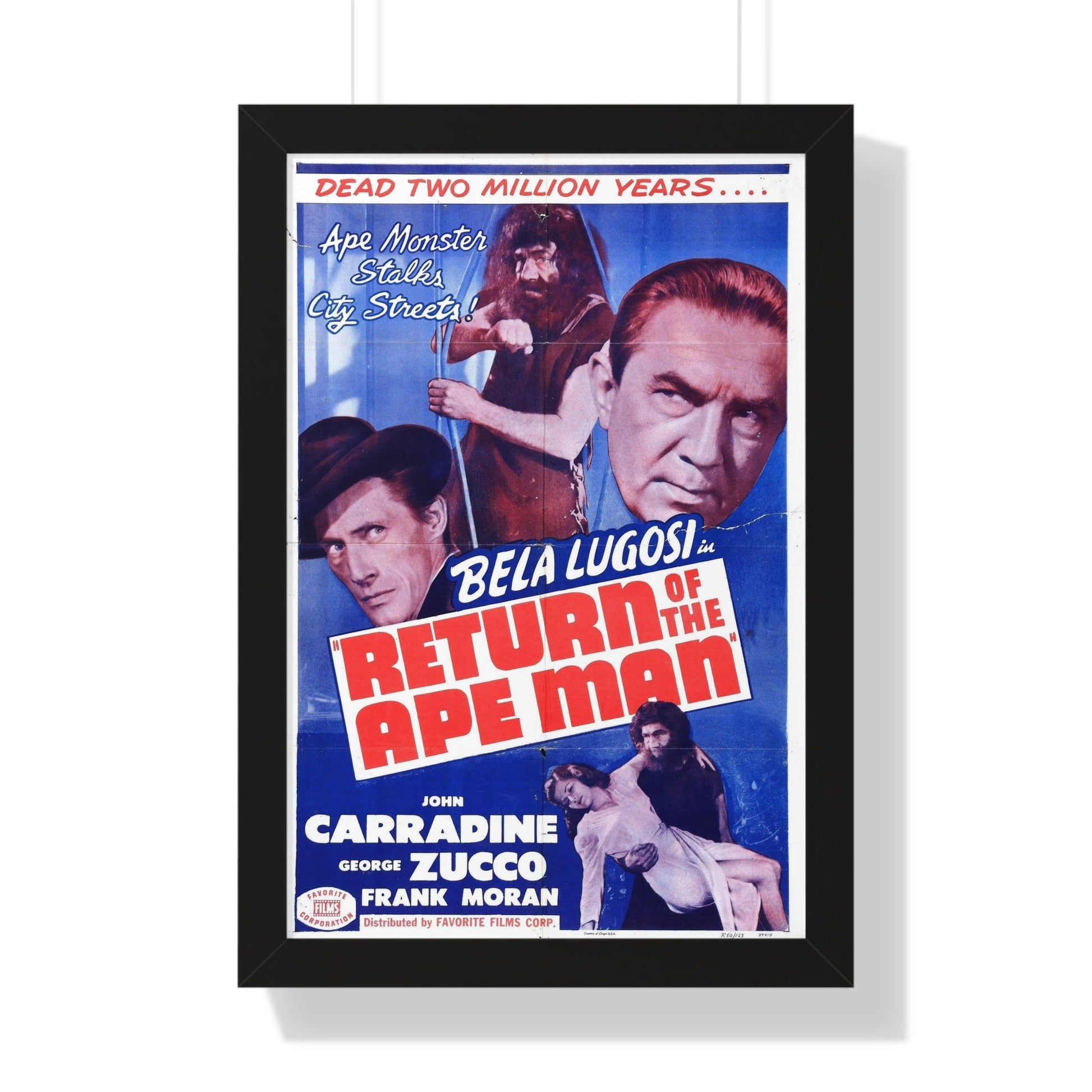 RETURN OF THE APE MAN (2) 1944 - Framed Movie Poster-16″ x 24″-The Sticker Space