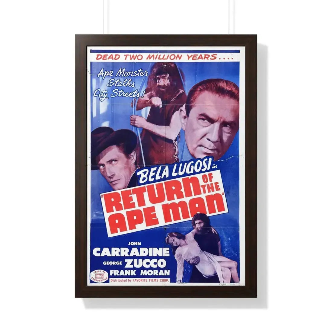 RETURN OF THE APE MAN (2) 1944 - Framed Movie Poster - The Sticker Space