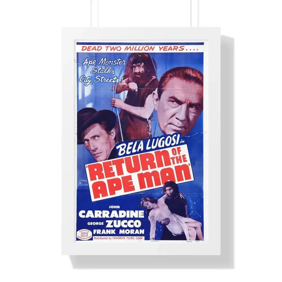 RETURN OF THE APE MAN (2) 1944 - Framed Movie Poster - The Sticker Space