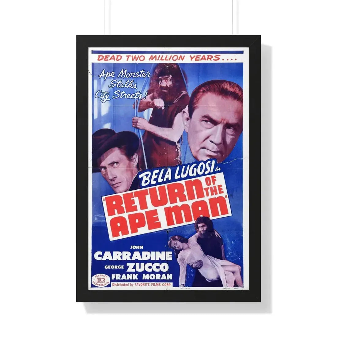 RETURN OF THE APE MAN (2) 1944 - Framed Movie Poster - The Sticker Space